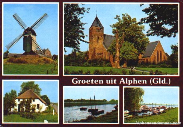 Ansichtkaart Groeten uit Alphen